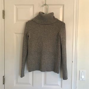 J.Crew jcrew 80% wool blend grey knit sweater turtleneck